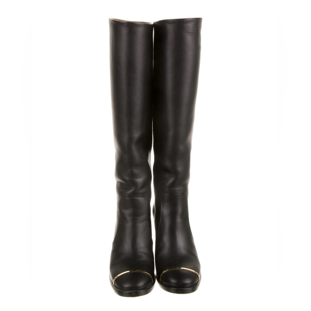 CHANEL CC Riding Mid-Calf Riding Boots